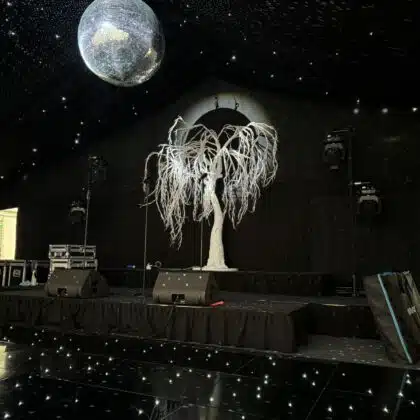 15m party marquee with star cloth