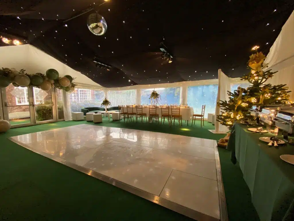 White star lit dancefloor