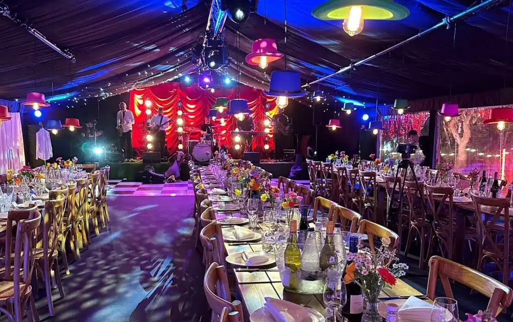 themed birthday bash marquee